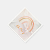 Moderne Minimalistische Boho Rainbow Baby Dusche Serviette (Ecke)