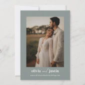 Moderne Minimalistische Boho Save the Date Fotokar Einladung (Rückseite)