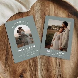 Moderne Minimalistische Boho Save the Date Fotokar Einladung