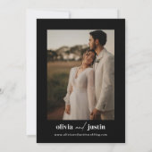 Moderne Minimalistische Boho Save the Date Fotokar Einladung (Rückseite)