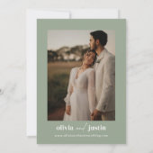 Moderne Minimalistische Boho Save the Date Fotokar Einladung (Rückseite)