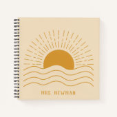 Moderne Minimalistische Boho Sun Lehrerin Wertschä Notizblock (Vorderseite)