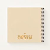 Moderne Minimalistische Boho Sun Lehrerin Wertschä Notizblock (Rückseite)