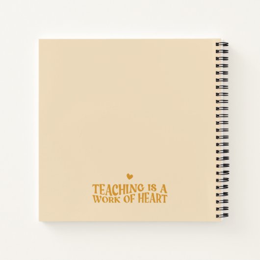 Moderne Minimalistische Boho Sun Lehrerin Wertschä Notizblock (Rückseite)