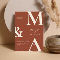 Moderne Minimalistische Boho Terracotta Wedding