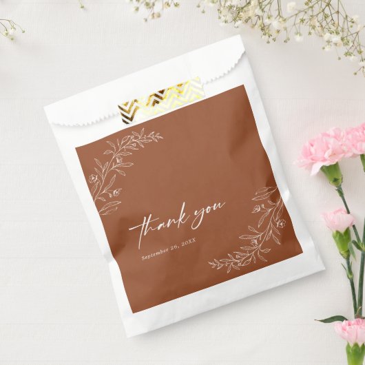 Moderne Minimalistische Boho Terracotta Wedding Geschenktütchen (Versiegelt)