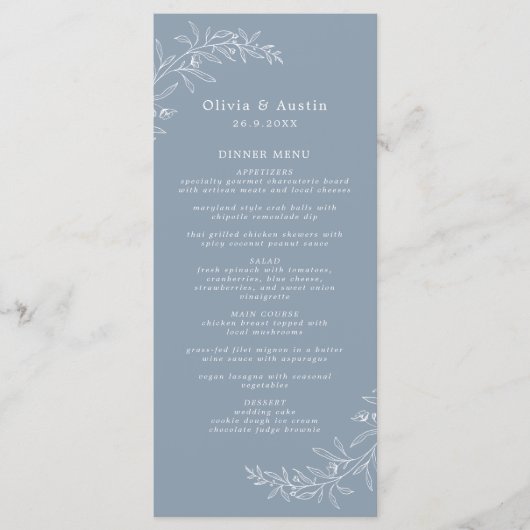 Moderne Minimalistische Boho Terracotta Wedding Menükarte (Vorderseite)