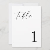 Moderne Minimalistische Boho Wedding-Tischnummern Ankündigung (Vorderseite)