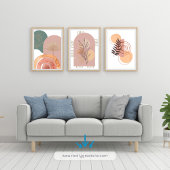Moderne Minimalistische botanische Blätter Poster
