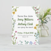 Moderne Minimalistische botanische Flora Einladung (Stehend Vorderseite)