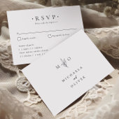Moderne Minimalistische botanische Hochzeit RSVP Karte
