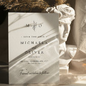 Moderne Minimalistische botanische Hochzeit Save The Date