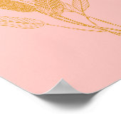 Moderne Minimalistische Botanische Linie Kunst Zei Poster (Ecke)