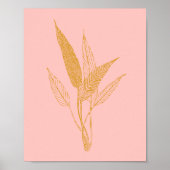 Moderne Minimalistische Botanische Linie Kunst Zei Poster (Vorne)