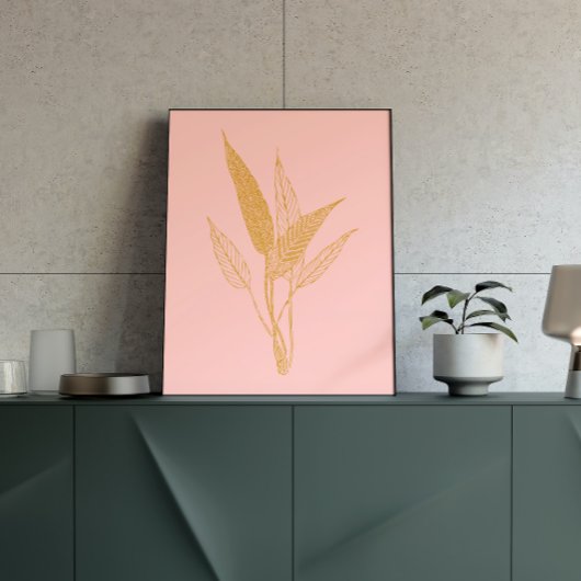 Moderne Minimalistische Botanische Linie Kunst Zei Poster