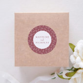 Moderne Minimalistische Botanische Wüste-Rose Hoch Runder Aufkleber