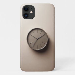 Moderne Minimalistische Braune Uhr - Elegante Ästh Case-Mate iPhone Hülle