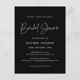 Moderne minimalistische Brause-Einladung Postkarte