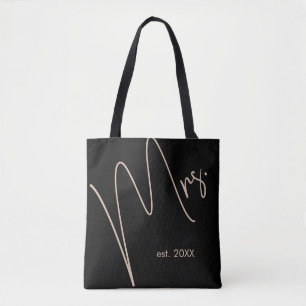 Moderne Minimalistische Braut Schwarz + Beige Sc Tasche