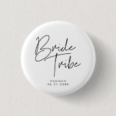 Moderne minimalistische Braut Tribe Button (Vorderseite)