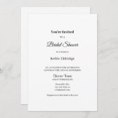 Moderne Minimalistische Brautdusche Einladung (Vorne/Hinten)