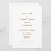 Moderne Minimalistische Brautdusche Einladung (Vorne/Hinten)