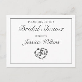 Moderne Minimalistische Brautdusche Postkarte