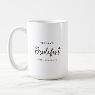 Moderne minimalistische Brautjungfer-Schriftgestal Kaffeetasse