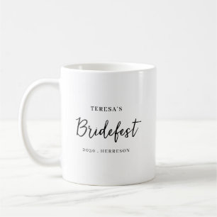 Moderne minimalistische Brautjungfer-Schriftzug-De Kaffeetasse