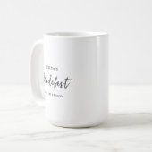 Moderne minimalistische Brautjungfer-Skript-Design Kaffeetasse (Vorderseite Links)