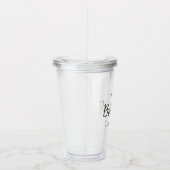 Moderne minimalistische Brautjungfer-Skriptdesign Acryltrinkbecher (Rechts)