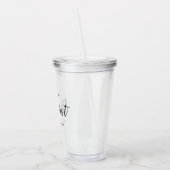 Moderne minimalistische Brautjungfer-Skriptdesign Acryltrinkbecher (Links)