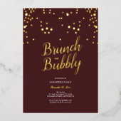 Moderne Minimalistische Brautparty Foil Einladung (Vorderseite)