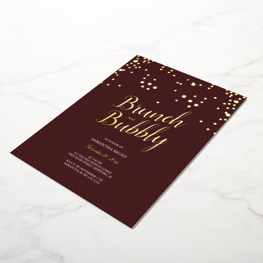 Moderne Minimalistische Brautparty Foil Einladung (Gedreht)