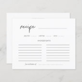 Moderne Minimalistische Brautparty-Rezeptur (Vorne/Hinten)