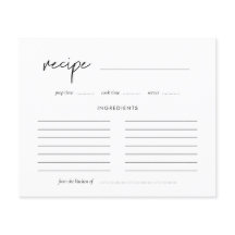 Moderne Minimalistische Brautparty-Rezeptur