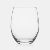 Moderne minimalistische Brauttradition Weinglas Ohne Stiel (Rechts)