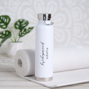 Moderne Minimalistische Bridesmaid Elegante Hochze Trinkflasche
