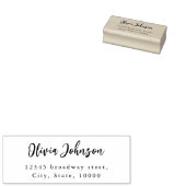 Moderne Minimalistische Briefmarke mit Chic Script Gummistempel (Stempel)
