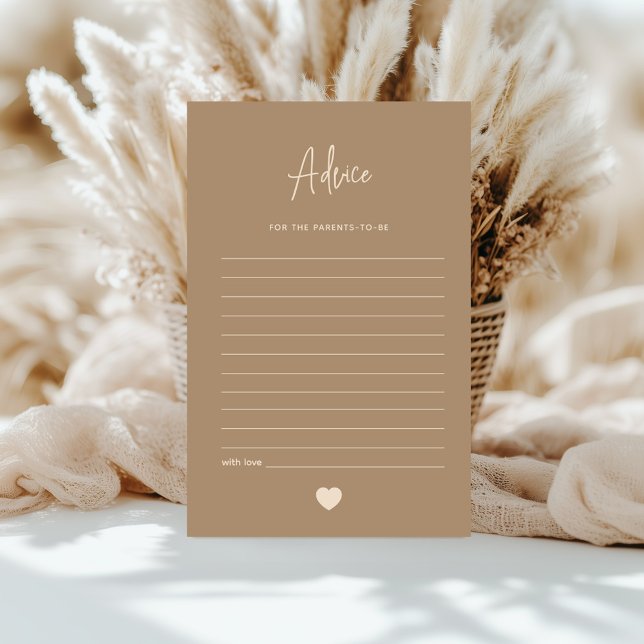 Moderne Minimalistische Brown Gender Revew Card (Von Creator hochgeladen)