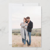 Moderne Minimalistische Brush Script Foto Hochzeit Einladung (Rückseite)