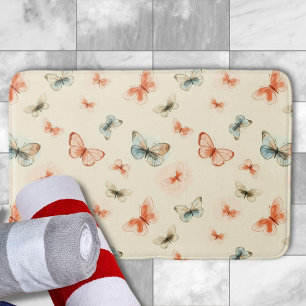 Moderne minimalistische bunte Schmetterlinge Badematte
