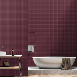 Moderne Minimalistische Burgund-Karo geprüft Desig Tapete