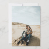 Moderne Minimalistische Burnt Orange Script Hochze Save The Date (Rückseite)