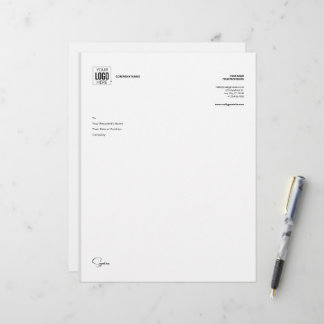 Moderne minimalistische Büro-Briefkopfvorlage Briefbogen