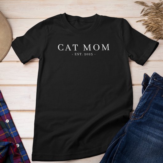 Moderne Minimalistische Cat-Mama Tri-Blend Shirt