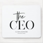 Moderne minimalistische CEO-Personalisierung Mousepad (Vorne)