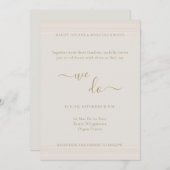 Moderne Minimalistische Champagner Gold wir Hochze Einladung (Vorne/Hinten)