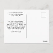 Moderne Minimalistische Change Address Schwarz-wei Postkarte (Rückseite)