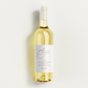 Moderne, Minimalistische "Cheers"-Hochzeit Weinetikett